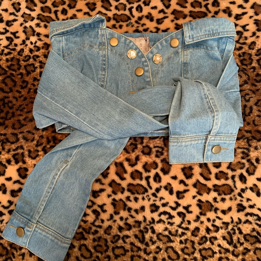 Denim tube top